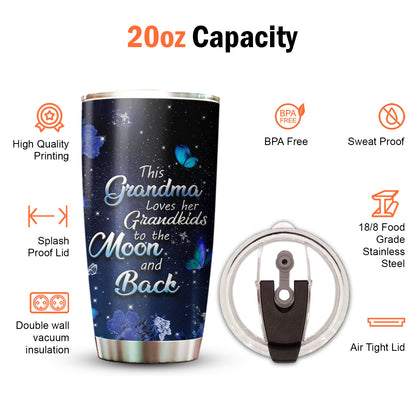This Grandma Loves Her Grandkids To The Moon And Back 20Oz Tumbler