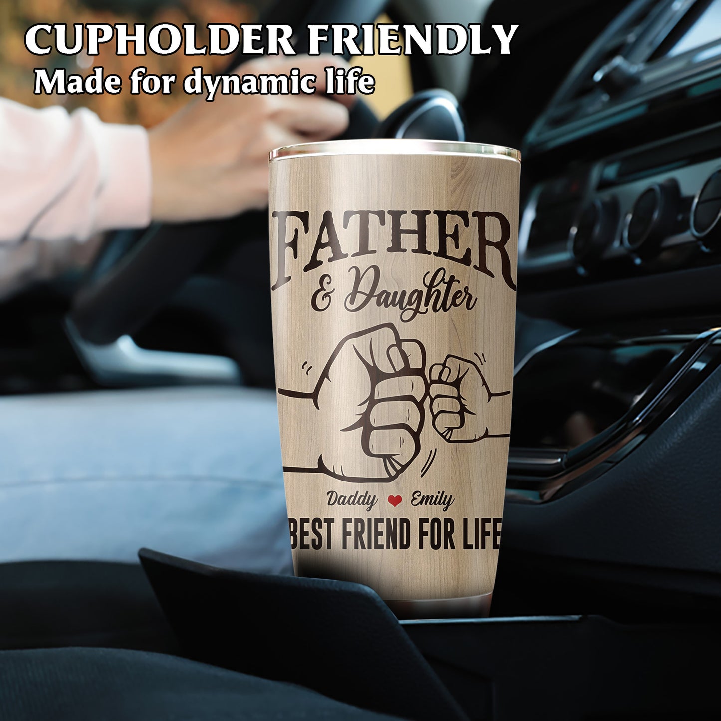 Father & Daughter Best Friend For Life Custom Name 20Oz Tumbler