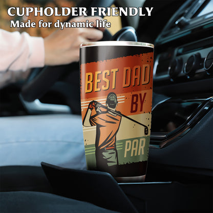 Best Dad By Far Vintage Golf Style 20Oz Tumbler