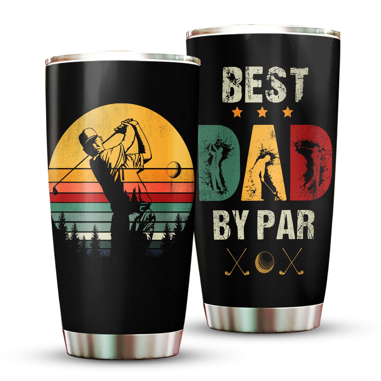 Golf Best Dad By Far Vintage 20Oz Tumbler