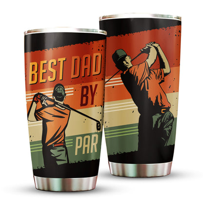 Best Dad By Far Vintage Golf Style 20Oz Tumbler