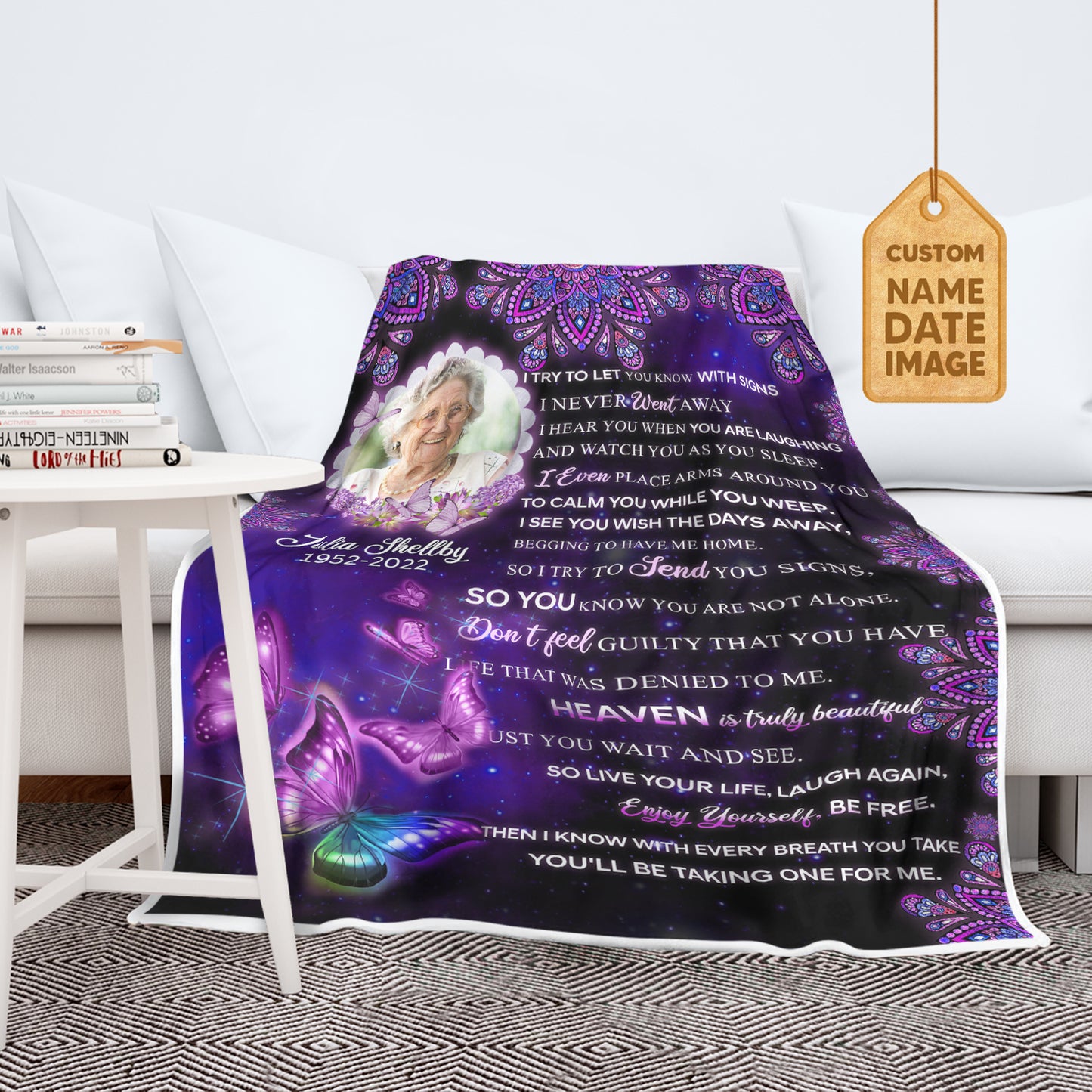 I Try To Let You Know With Signs Custom Image Fleece Blanket