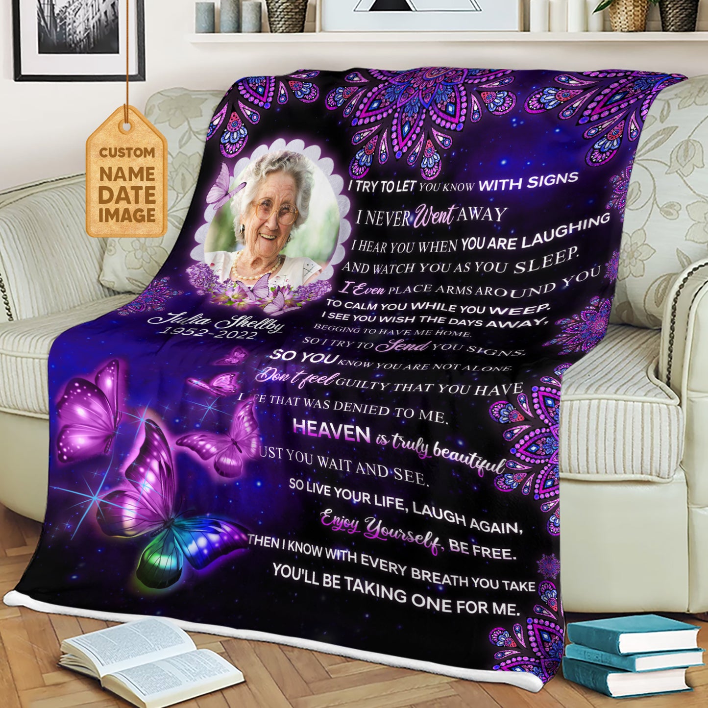 I Try To Let You Know With Signs Custom Image Fleece Blanket