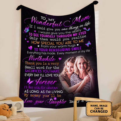 To My Wonderful Mom How Special You Are To Me Fleece Blanket