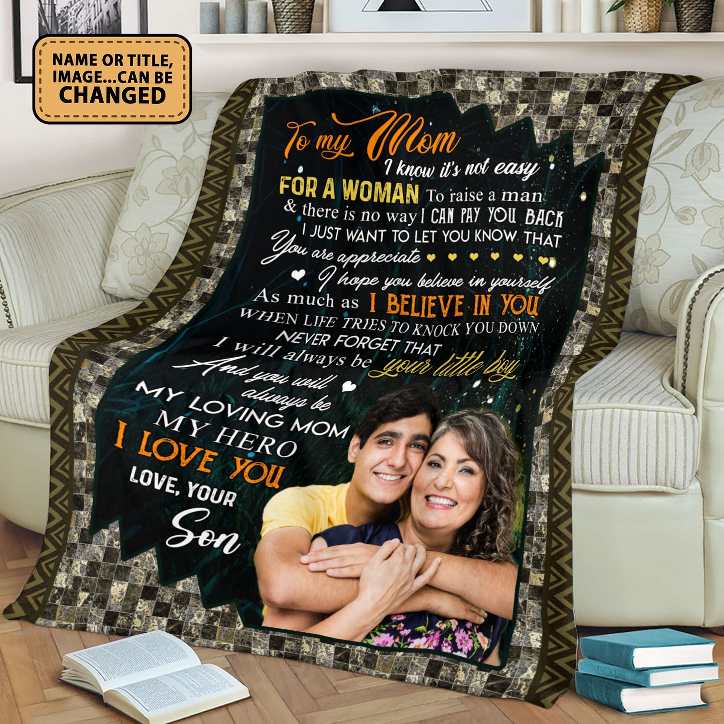 To My Mom I Know It's Not Easy For A Woman Fleece Blanket