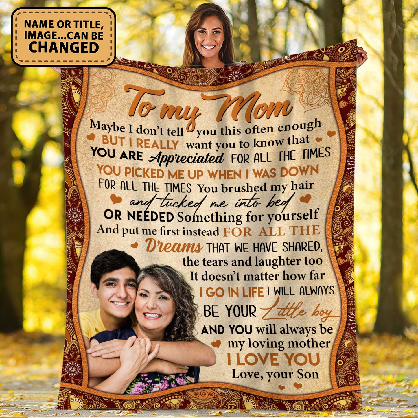 To My Mom You'll Always Be My Loving Mother Fleece Blanket