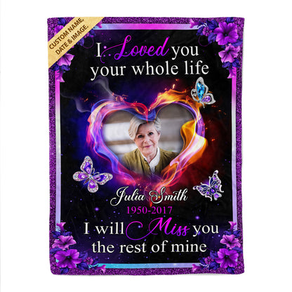 I Will Miss You The Rest Of Mine Memorial Fleece Blanket