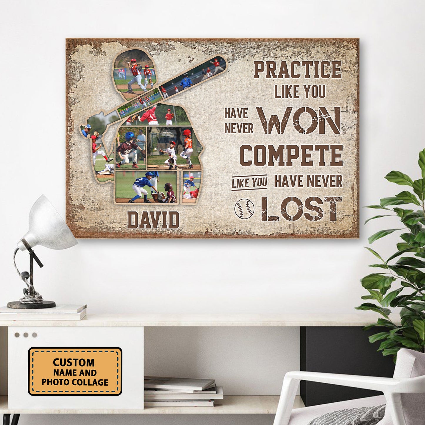 Baseball Practice Like You Have Never Won Compete Canvas