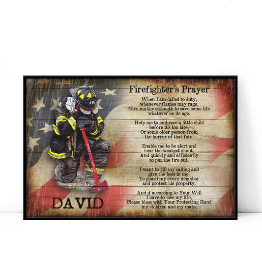 Firefighter's Prayer Give Me The Strength To Save Some Life Personalized Poster