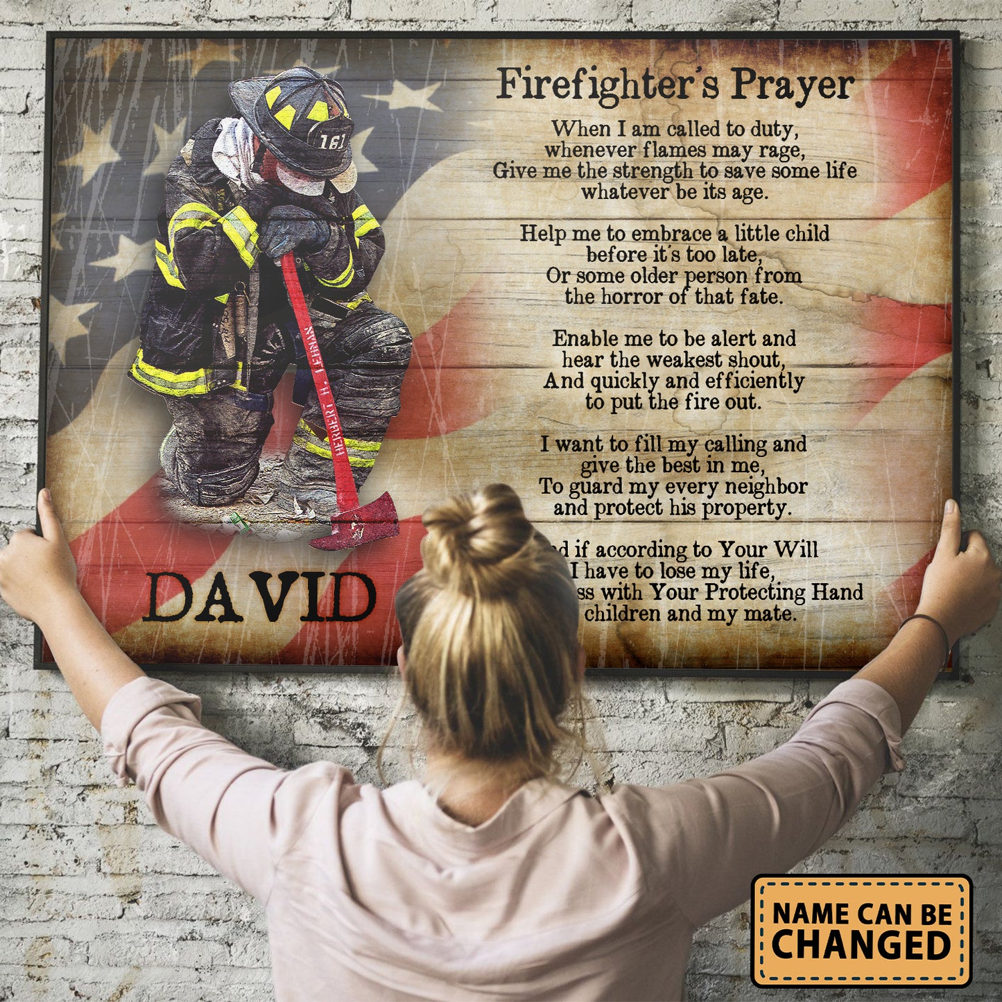 Firefighter's Prayer Give Me The Strength To Save Some Life Personalized Poster