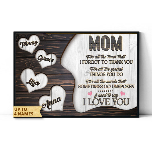 I Need To Say I Love You Mom Personalized Poster