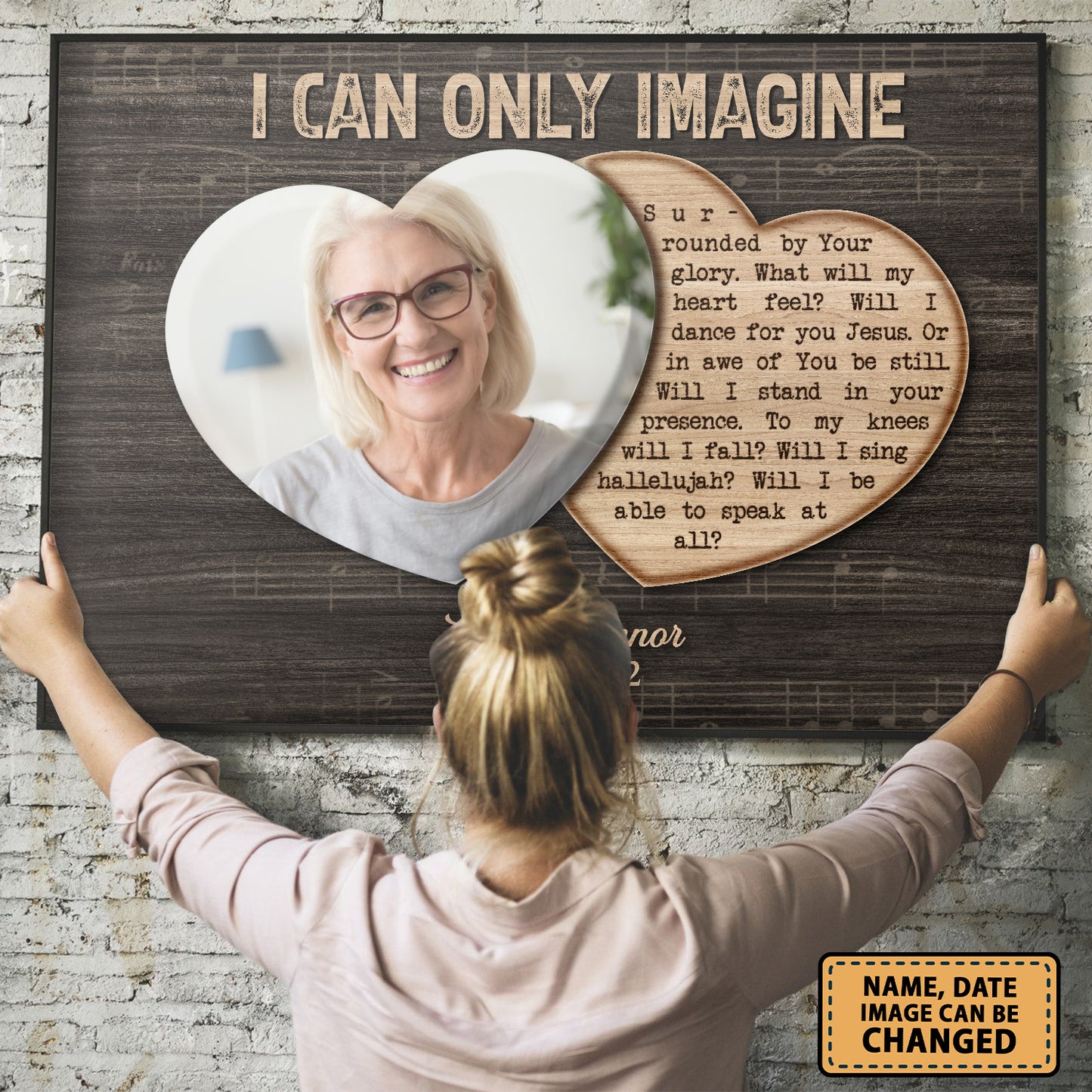 I Can Only Imagine Custom Image Date Of Life Loss Of Mom Wife Poster