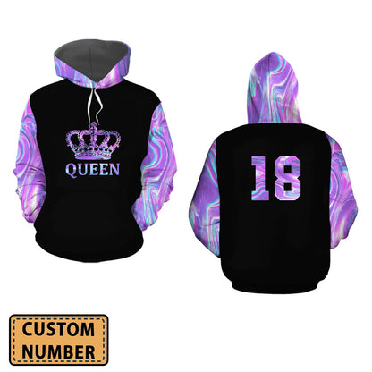 Matching 3D All Over Print Hoodie King And Queen 1 Personalizedwitch For Couple