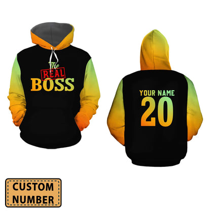 Matching 3D  All Over Print Hoodie The Boss The Real Boss 2 Personalizedwitch For Couple