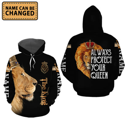 Personalized King And Queen Matching Hoodie Always Protect His Queen Always Trust Her King