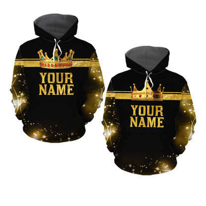 Personalized Black King And Queen Matching Hoodie You And Me We Got This