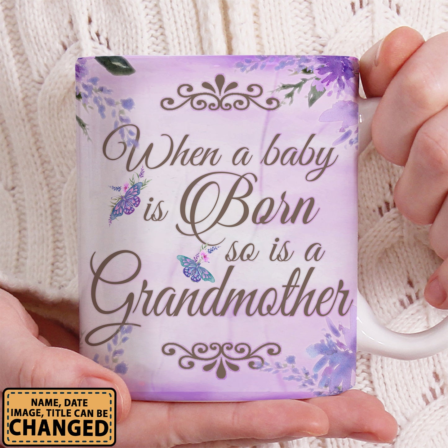 Personalized Grandma Coffee Mugs When A Baby Is Born So Is A Grandmother New Grandma Gifts Custom Grandkids Photo, Names Personalizedwitch