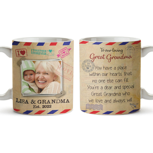 Personalized To Our Loving Great Grandmother You Have A Place Within Our Hearts New Grandma Gifts Custom Grandkids Photo, Names Personalizedwitch