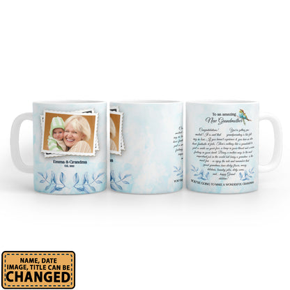 Personalized To An Amazing New Grandmother You're Getting Promoted New Grandma Gifts Custom Grandkids Photo, Names Personalizedwitch