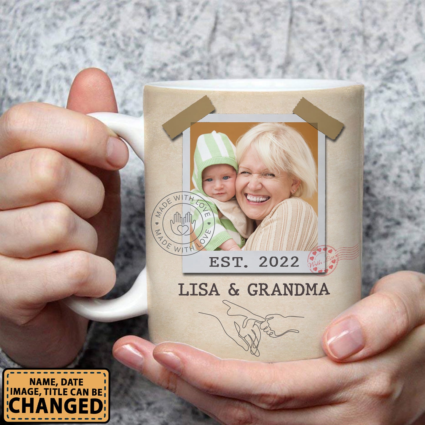 To An Amazing New Grandmother You're Getting Promoted New Grandma Gifts Custom Grandkids Photo, Names Personalizedwitch