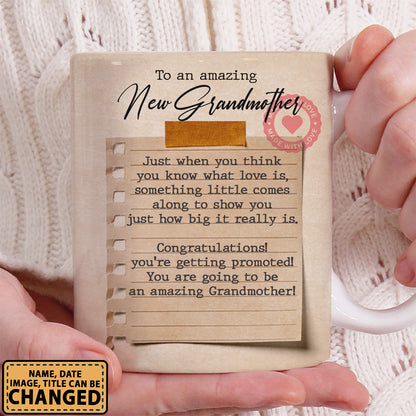 To An Amazing New Grandmother You're Getting Promoted New Grandma Gifts Custom Grandkids Photo, Names Personalizedwitch