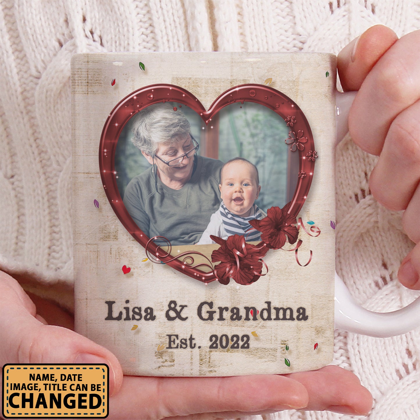 Personalized Generations The Love Between Grandmother, Mother & Children Is Forever New Grandma Gifts Custom Grandkids Photo, Names Personalizedwitch