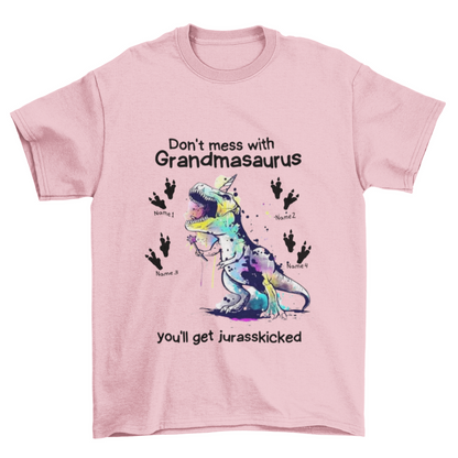 Don't Mess With Grandmasaurus Personalized Tshirt