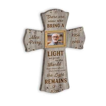Personalized Memorial Wooden Cross Sign Light Remains for Your Loved Angel Custom on Wood