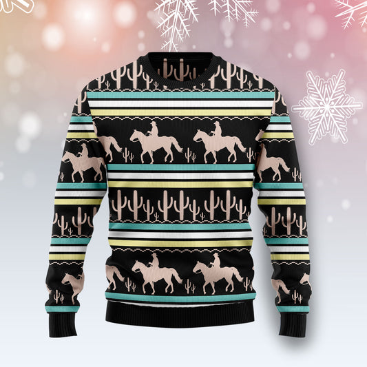 Cowboy Cactus T710 Ugly Christmas Sweater