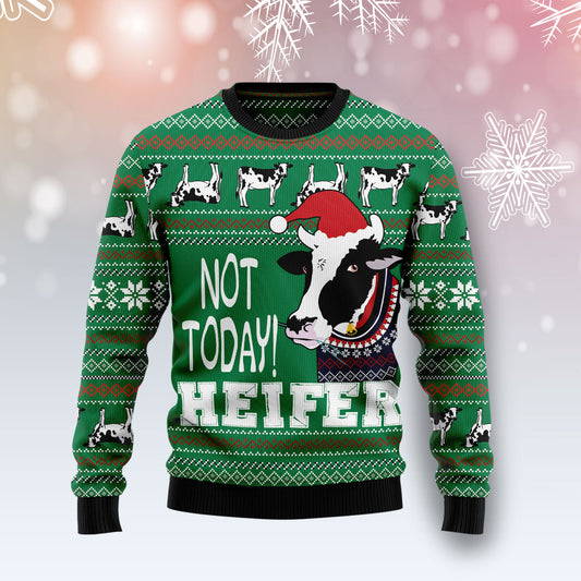 Cow Not Today T810 Ugly Christmas Sweater unisex womens & mens, couples matching, friends, funny family sweater gifts (plus size available)