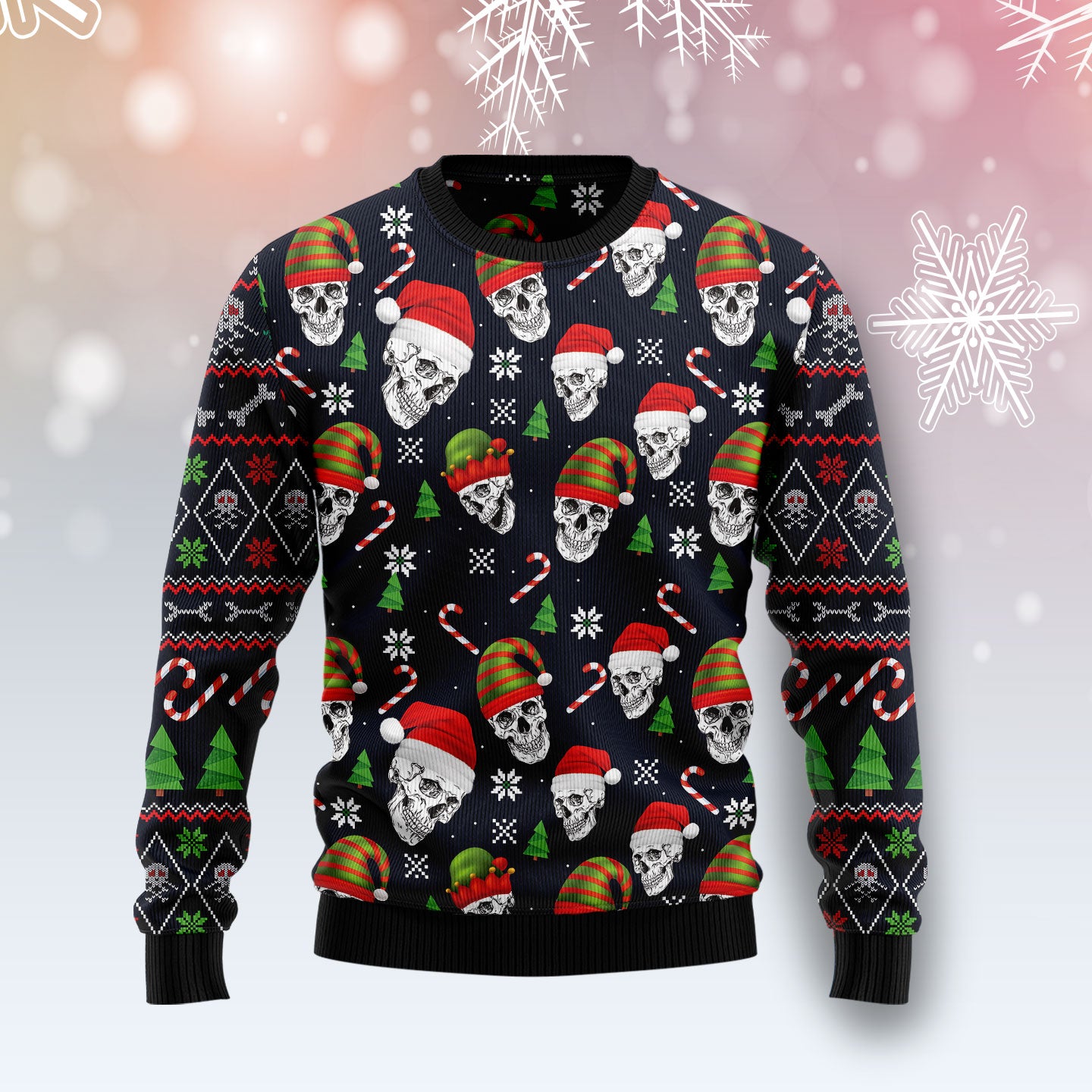 Skull Face T910 Ugly Christmas Sweater