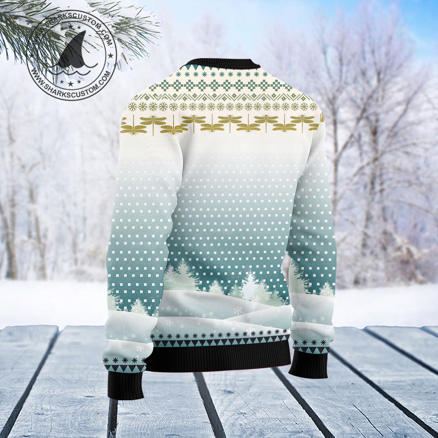 Dragonfly Color Christmas Tree T0911 Ugly Christmas Sweater