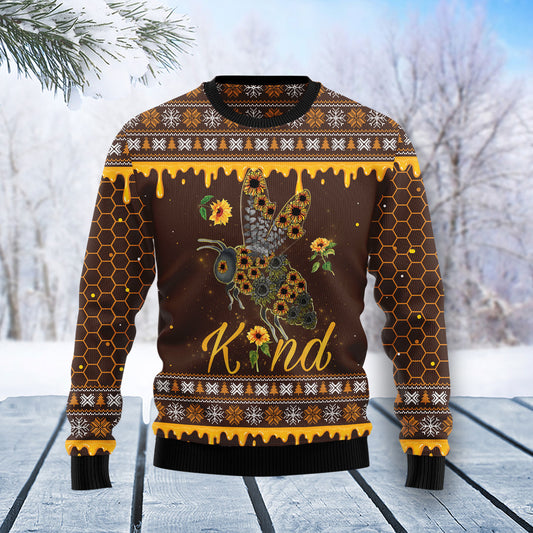 Bee Kind Sunflower T1011 Ugly Christmas Sweater