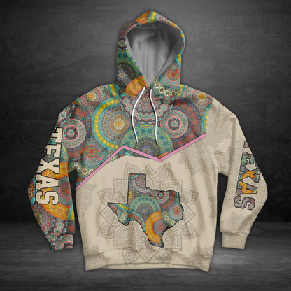 Amazing Texas Mandala MH91221 unisex womens & mens, couples matching, friends, funny family sublimation 3D hoodie christmas holiday gifts (plus size available)