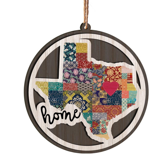 Texas Home Personalizedwitch Layered Wood Christmas Ornament