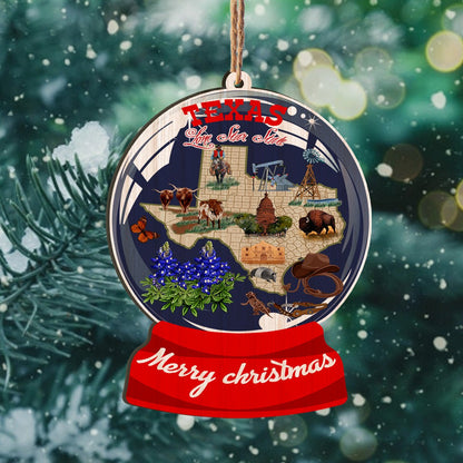 Texas Home Personalizedwitch Printed Wood Christmas Ornament