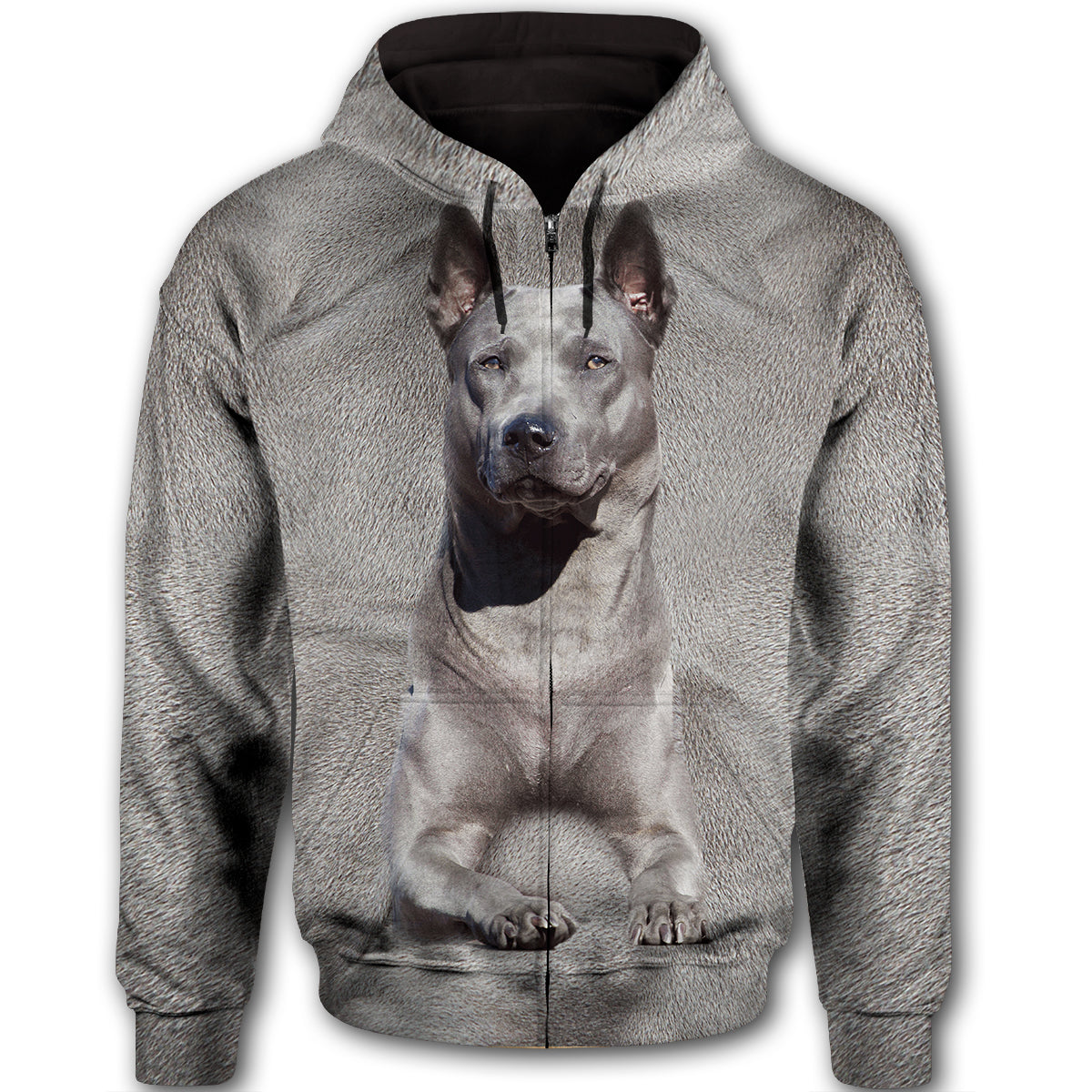 Thai Ridgeback Cute Dog Face T284 - All Over Print Zip Hoodie