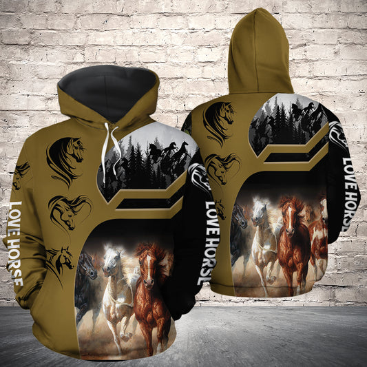 The Power Of Freedom Horses G51015 - All Over Print Unisex Hoodie