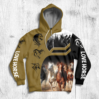 The Power Of Freedom Horses G51015 - All Over Print Unisex Hoodie