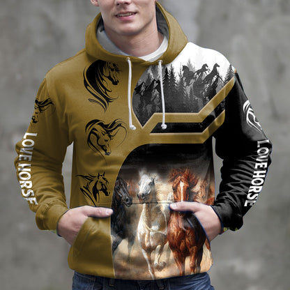 The Power Of Freedom Horses G51015 - All Over Print Unisex Hoodie