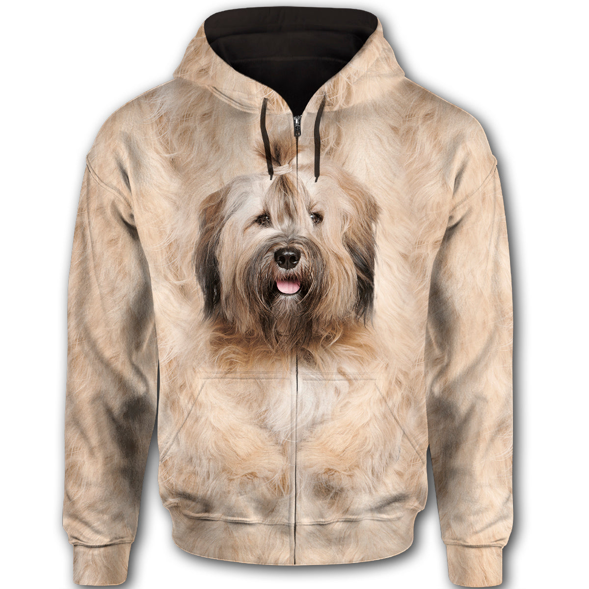 Tibetan Terrier Cute Dog Face T284 - All Over Print Zip Hoodie