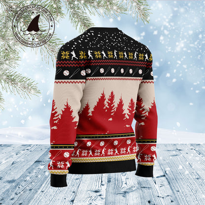 Time For Baseball D1311 Ugly Christmas Sweater