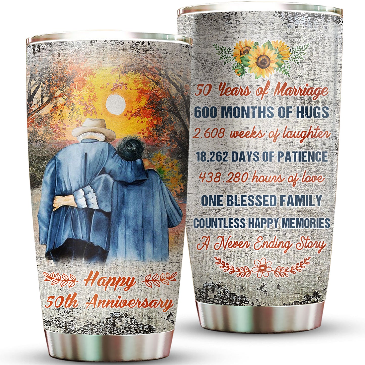 50 Years Of Marriage Happy 50th Anniversary 20Oz Tumbler