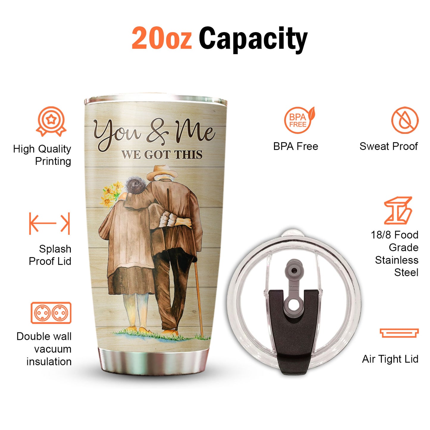 Couple You And Me We Got This 20Oz Tumbler