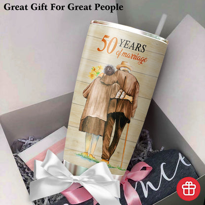 Happy 50th Anniversary 50 Years Of Marriage Sunflower 20Oz Tumbler