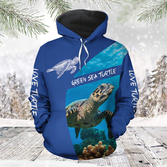 Love Turtle TG51215 - All Over Print Unisex Hoodie