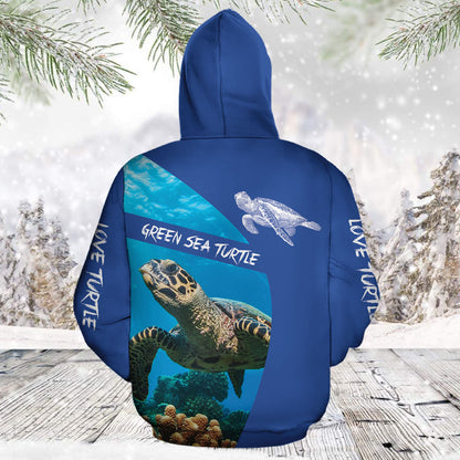 Love Turtle TG51215 - All Over Print Unisex Hoodie