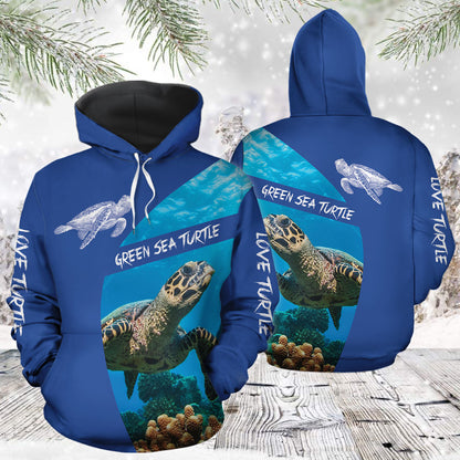 Love Turtle TG51215 - All Over Print Unisex Hoodie