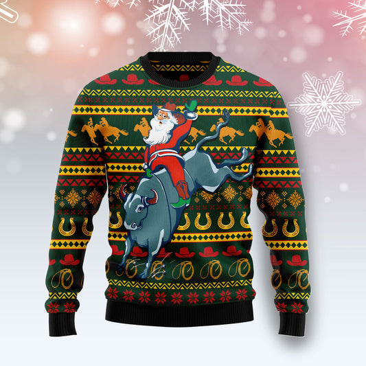 Amazing Cowboy Santa Claus G51130 Ugly Christmas Sweater