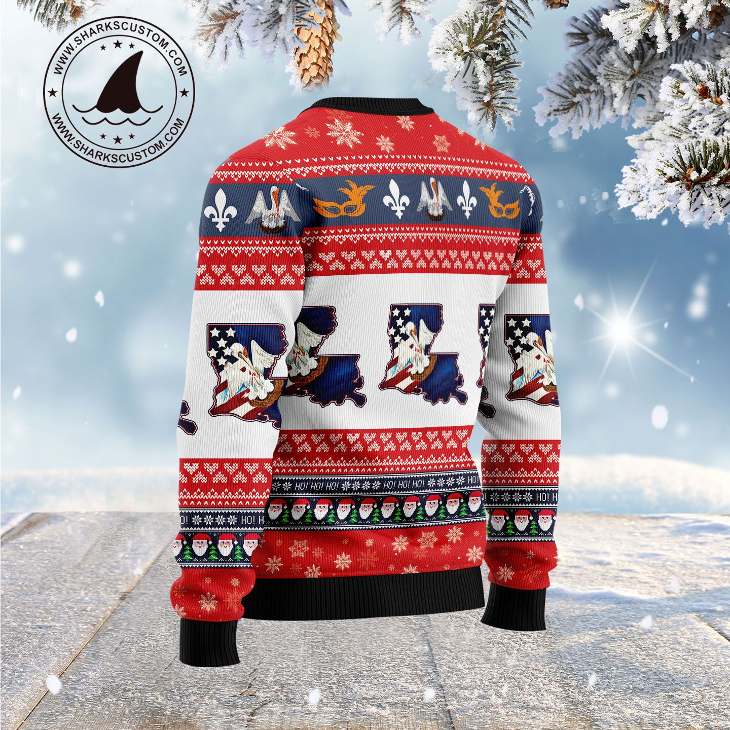 Awesome Louisiana G51021 Ugly Christmas Sweater